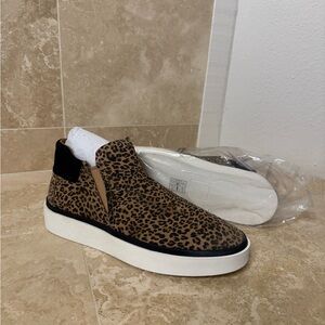 Dolce Vita Brown and White Sneakers with Slip-On Design and Thick Sole